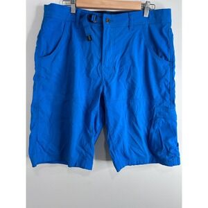 Prana Zion Stretch Hiking Shorts Mens 36 Blue Cargo Outdoor Water Repellent 12"